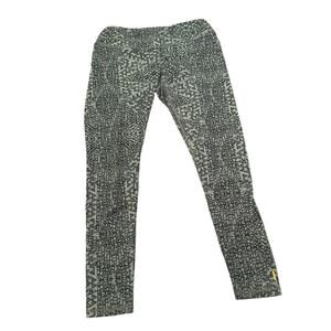 Lucy Geometric Print Yoga 7/8 Legging Gray Grey Black  Pants Geo Large